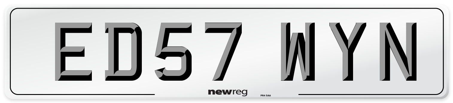 ED57 WYN Number Plate from New Reg
